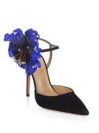 AQUAZZURA - DISCO FLOWER PUMPS at Saks Fifth Avenue